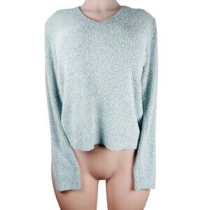 Columbia Women's Green Long Sleeve Nubby Knit V-Neck Pullover Sweater Size L